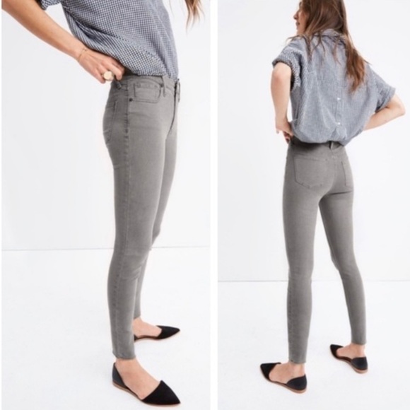 Madewell | Women's Gray High Riser Skinny Jeans, slightly distressed, size 26 - Picture 14 of 16